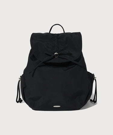 WOMEN SHIRRING FLAP MINI BACKPACK