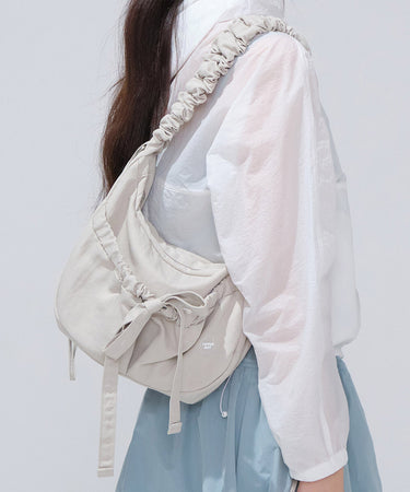 WOMEN CLOVER HEART MEDIUM NYLON HOBO BAG