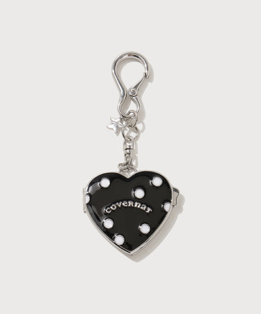 WOMEN HEART DOT MIRROR KEYRING
