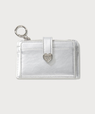 WOMEN CLOVER HEART TOP-ZIP WALLET