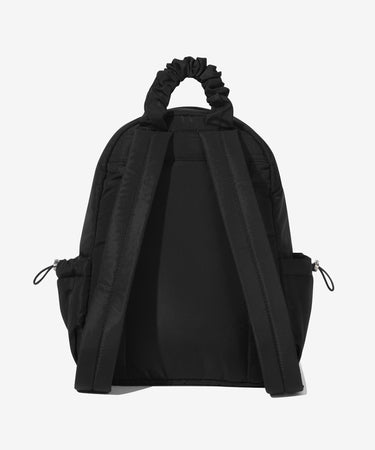 WOMEN SHIRRING MINI BACKPACK - BLACK