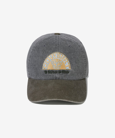 VINTAGE DESIGN WASHED RELAXED FIT BALL CAP - GRAY