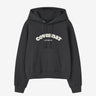 COVERNAT ウィメンズ クーパーロゴ裏起毛フーディー チャコール